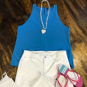 Ann Taylor dressy tank top w/ zipper in back